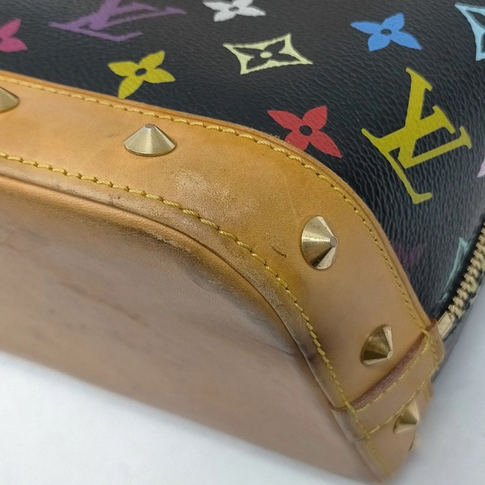 SOLD‼️Louis Vuitton LV Hand Bag Alma PM Noir Black Monogram Multicolor - Picture 5 of 8